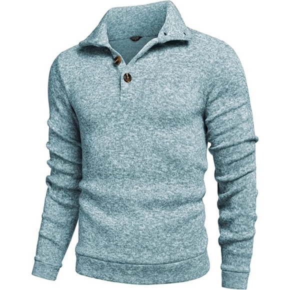 Mens Polo Sweater Other - Mens New Shawl Collar Long Sleeve Sweater Multiple Sizes